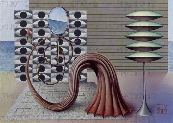 PEREZ VILLALTA GUILLERMO 1948-
LA NINFA IO VIGILADA POR ARGOS - 2003 - 100x71 -