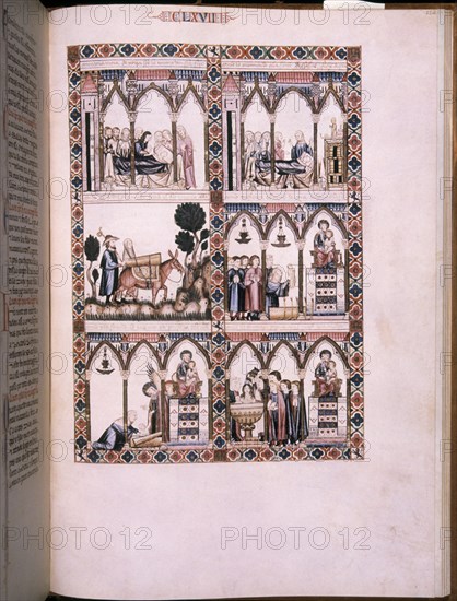 ALFONSO X EL SABIO 1221/84
MTI1-CANTIGA STA MARIA- Nº167-F224R-MORA DE BORJA LLEVA A SU HIJO A LA