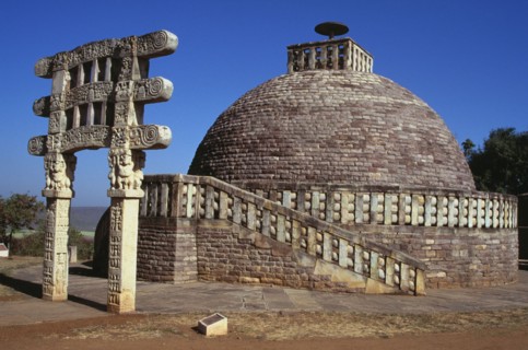 Le Sanchi Stupa, ou Grand Stupa, près de Bhopal