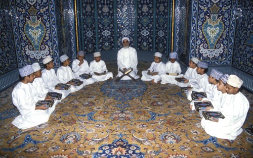 A Qur`an class in the Sultanate of Oman