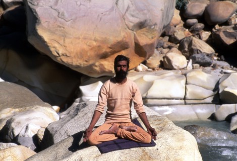 Sacred pilgrimage site at Gangotri, India