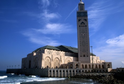 Mosquée Hassan II à Casablanca, Maroc, 1993