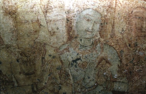 Polonnaruwa, freques dans la maison de Tivanka House, Sri Lanka