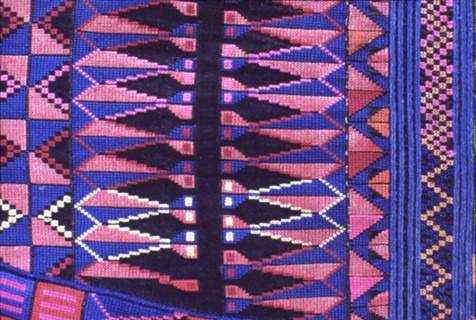 Palestinian costume, Detail of Gaza embroidery