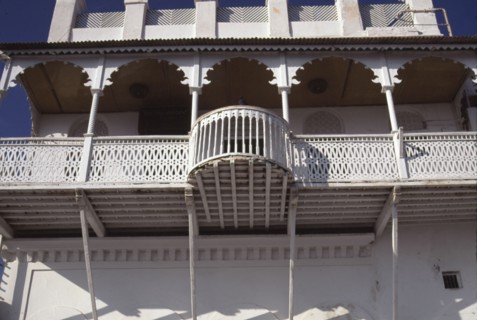 Détail architectural à al lawatia, un quartier de Mutrah, dans le Sultanat d'Oman