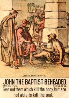 Art work from Mark6: 17.29 John the Baptist