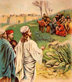 Miracles of Jesus IO lepers cured Luke 17 bible