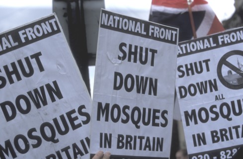 National Front right-wind demonstration against Islam
in Britain