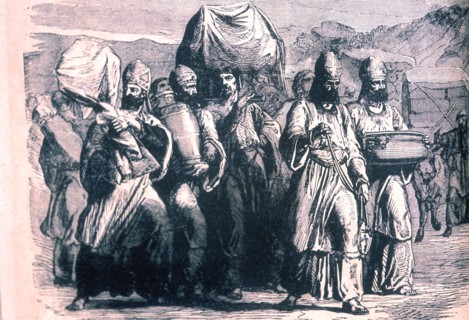 According to Hebrew records, the ark of the covenant was a sacred container holding the tablets on