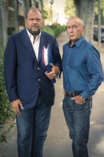 Loïc Sécher et son avocat Eric Dupond-Moretti