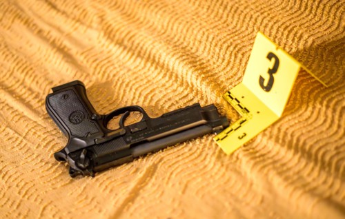 Marquages sur une scène de crime