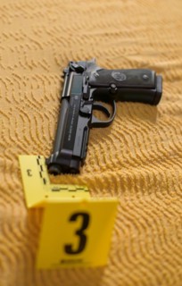 Marquages sur une scène de crime
