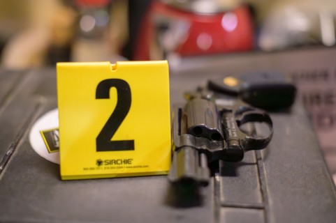 Marquages sur une scène de crime