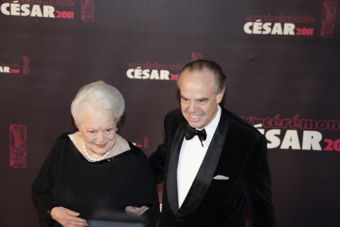 Frédéric Mitterrand et Olivia de Havilland, 2011