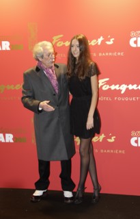 Jean Rochefort with his daughter, 2011
