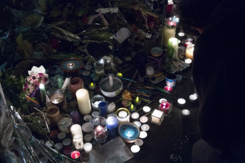 Hommage au lendemain de l'attentat de Charlie Hebdo, 2015