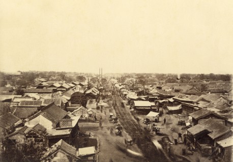 View of a street in the Tartar city taken from Ha-Ta-Men, near Peking (China)