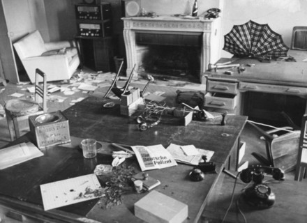 Room converted into an office, in a town house occupied by the Gestapo in Paris