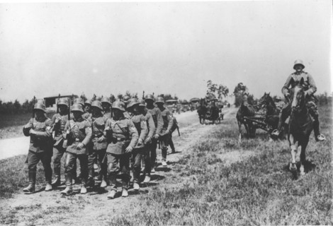 German infantry manoeuvres in the demilitarized Rhineland zone (1936)