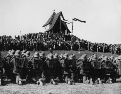 Country mass at Brucker Camp, Austria