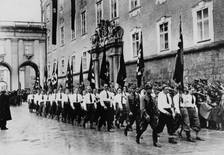The Austrian Legion entering Salzburg (1938)