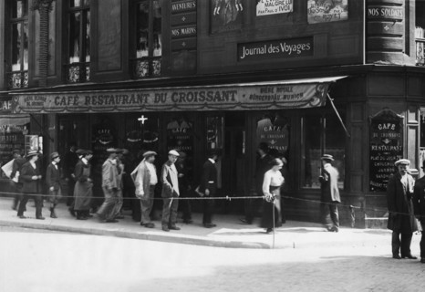 Le célèbre Café du Croissant à Paris