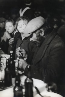 Homeless people during a Christmas eve dinner offered by the Salvation Army, 1931