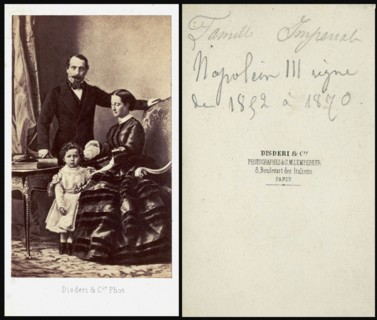 Napoléon III, Eugénie and their son Louis Napoléon Bonaparte