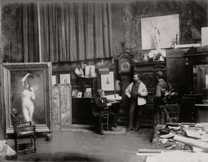 Jules Lefebvre in his studio