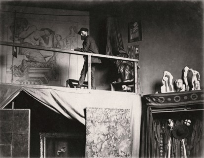 Jean-Paul Laurens in his studio