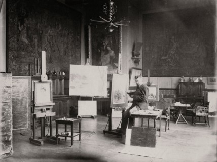 Ernest Duez in his studio
