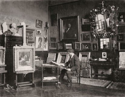 Tony Robert-Fleury dans son atelier
