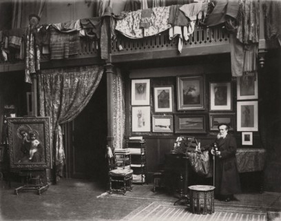 Ernest Hébert in his studio