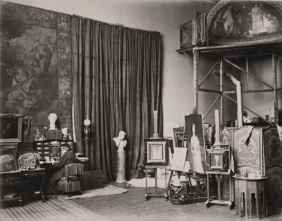 Ernest Hébert in his studio