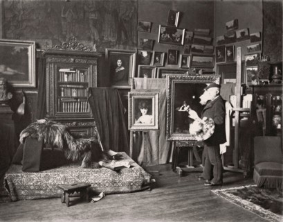Jean-Jacques Henner dans son atelier