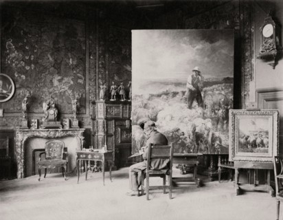 Charles Jacque in his studio