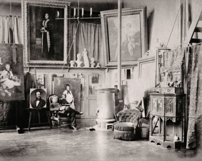 Félix-Henri Giacomotti in his studio