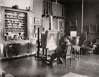Louis-Eugène Lambert in his studio