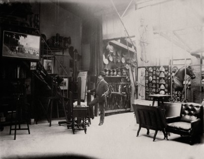 Edouard Detaille in his studio