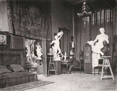 Auguste-André Lançon in his studio