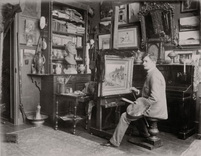 Paul Lazerges in his studio