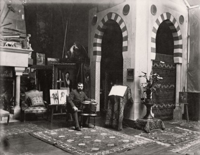 Edouard Debat-Ponsan in his studio