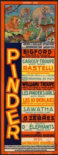 Affiche pour le cirque Pinder
