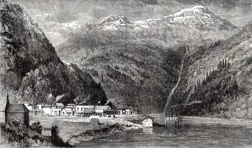 La ville minière de Yale en Colombie britannique, 1866