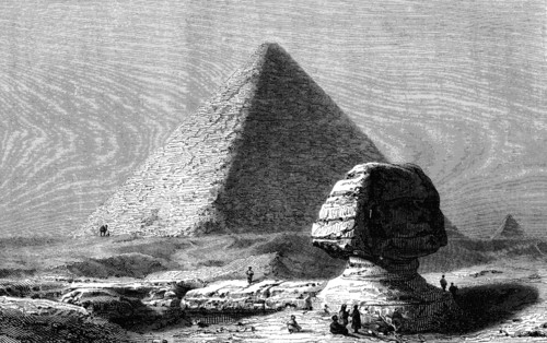 The Great Sphinx and one of the Great Pyramid of Giza