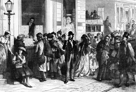 German emigrants ready to leave for America, 1890