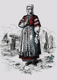 Breton woman in traditional suit