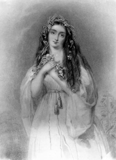 Female comedian as Ophelia