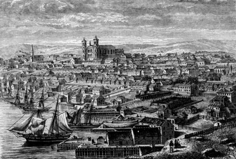 Vue de la ville de Saint-Pierre en Terre Neuve, 1863