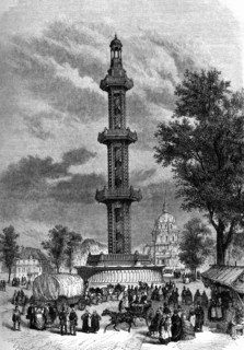 The column of the Grenelle artesian well in Paris - 19th century